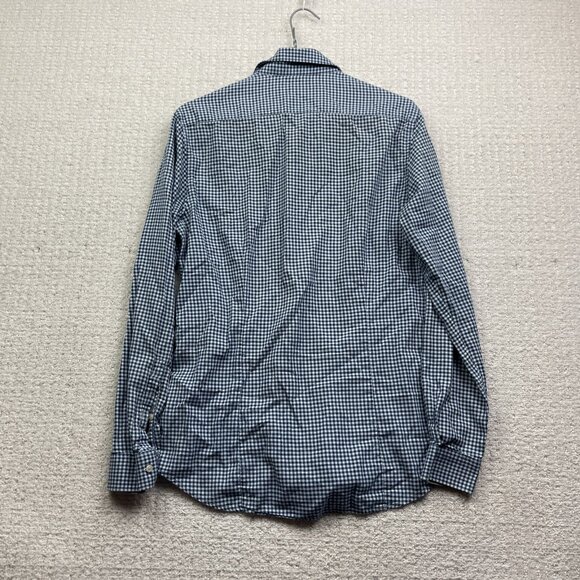 Michael Kors Dress Shirt Mens S Blue / White Gingham Check Collared Button Down - Picture 11 of 14